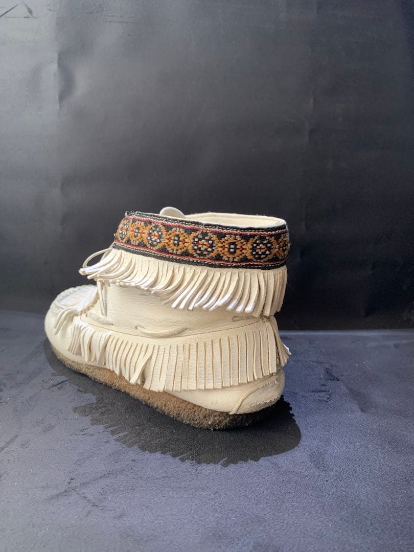 カスパー 希少 ナンバーナイン フリンジ モカシン