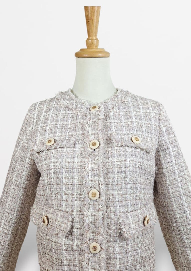 美品 Her lip to Grace Tweed Jacket ピンクM