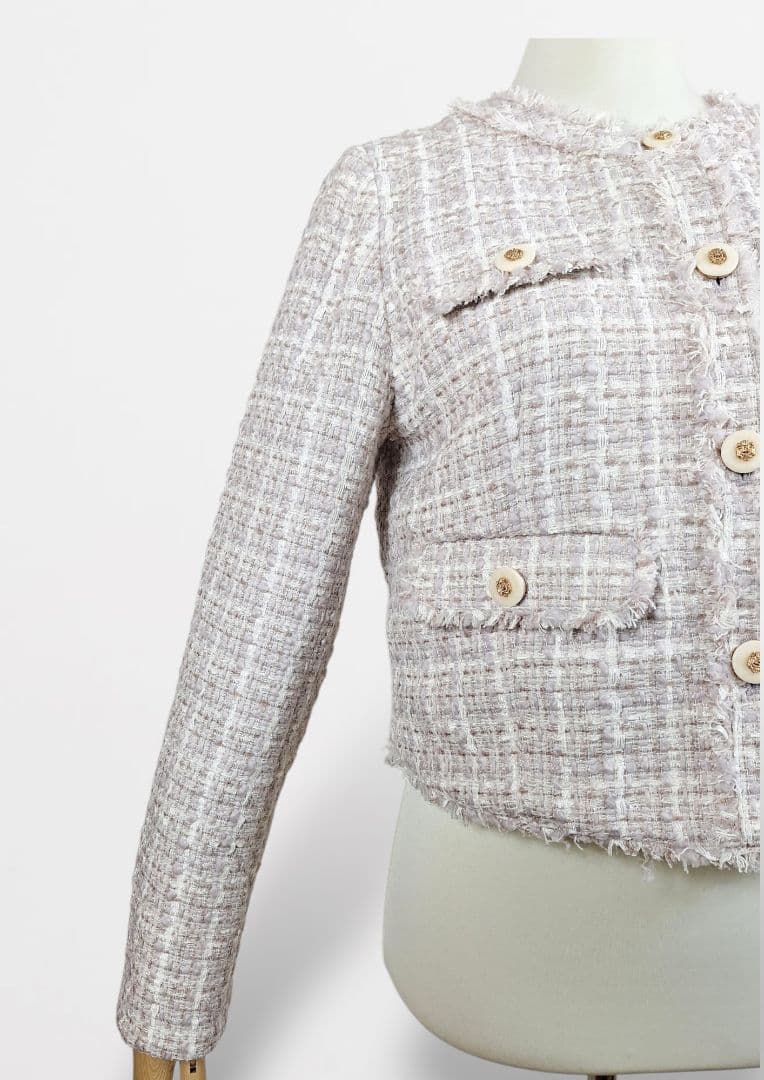 美品 Her lip to Grace Tweed Jacket ピンクM