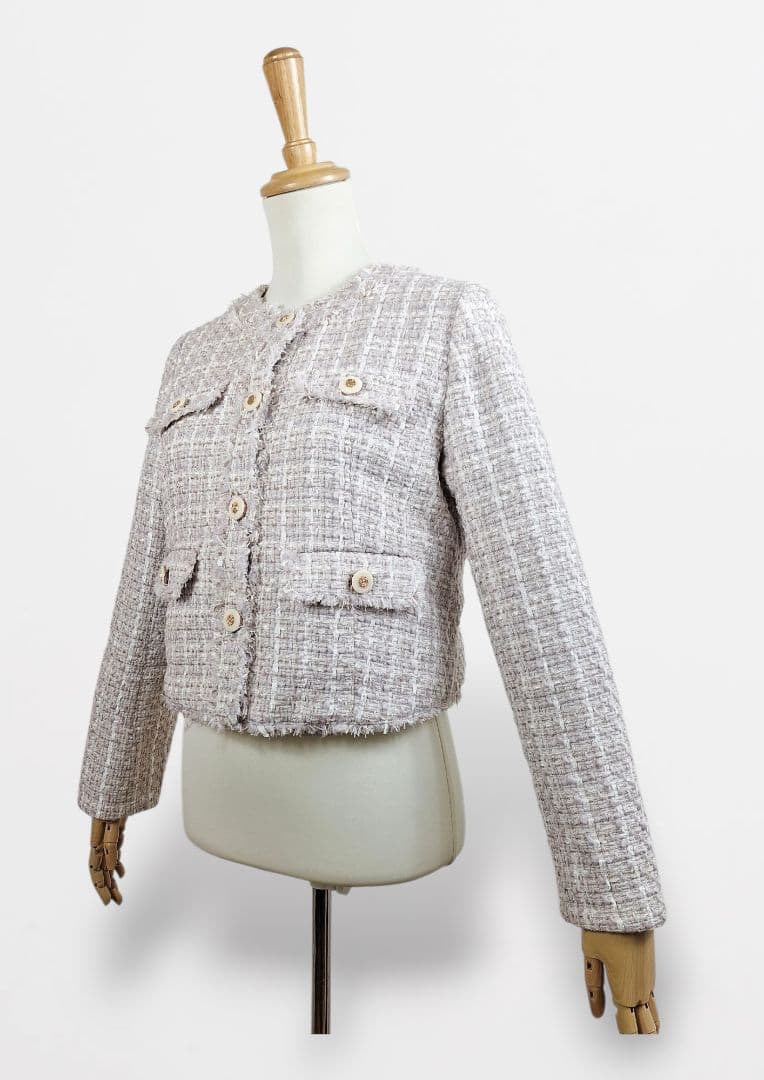 美品 Her lip to Grace Tweed Jacket ピンクM