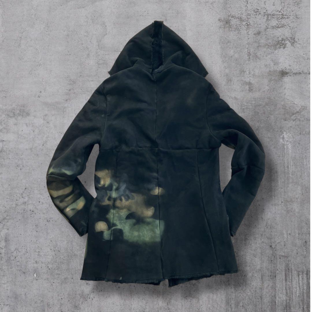 イタリア製　モッズコート カモ柄　羊革　y2kサイバー　ストリート　アーカイブ