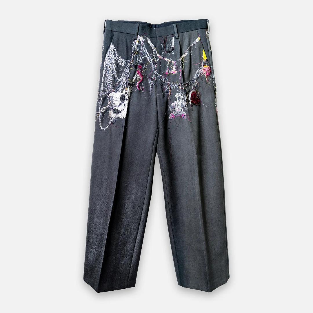 パンツ doublet EMBROIDERD CHAIN TROUSERS
