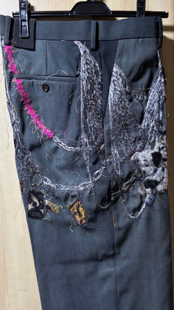 パンツ doublet EMBROIDERD CHAIN TROUSERS