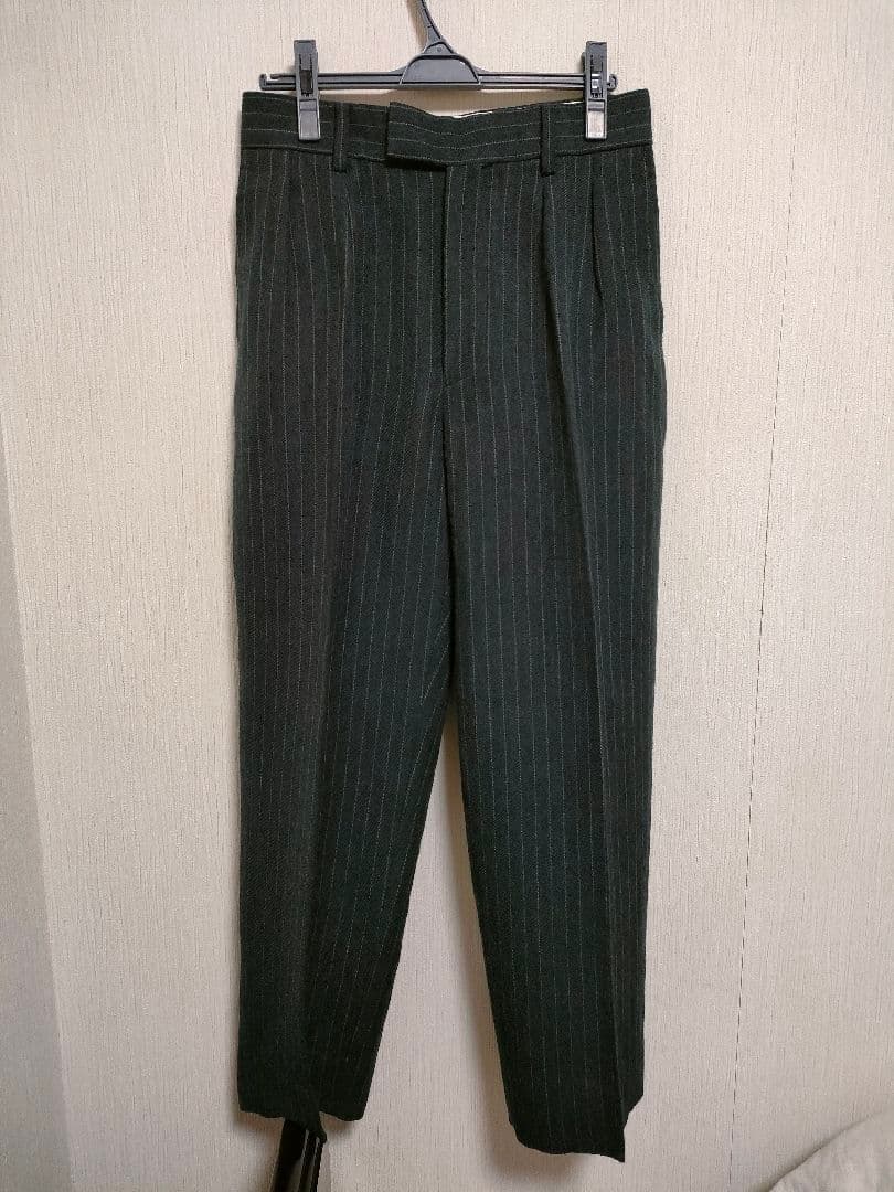 a.presse ストライプスラックス チャコールグレー