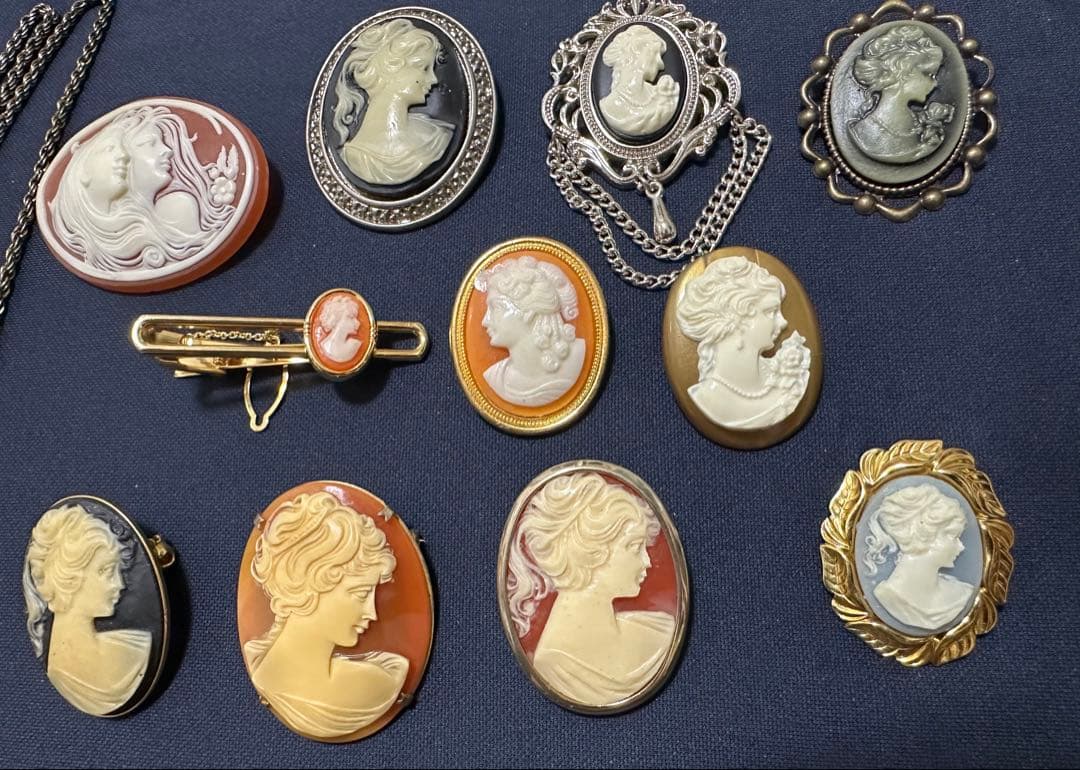 【まとめ売り】カメオ CAMEO ヴィンテージ・ネックレス・ペンダント・ブローチ