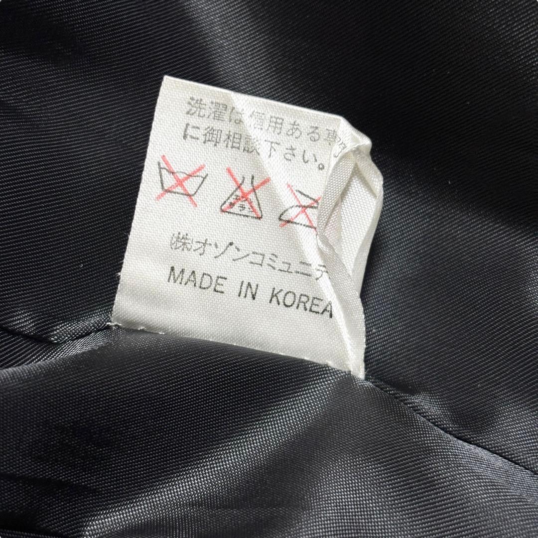 美品 オゾンコミュニティ 牛革 シングル ライダース ジャケット ブラック 本革