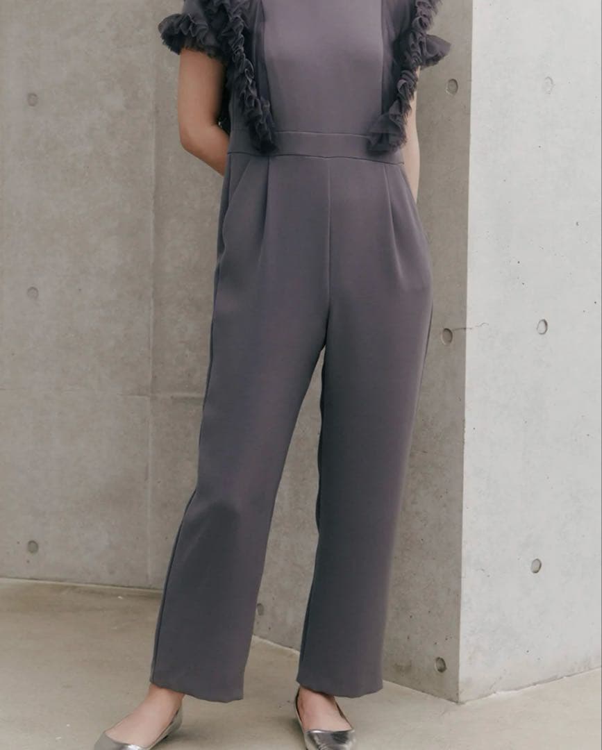 kaene チュールフリルパンツドレス オールインワン　カエン