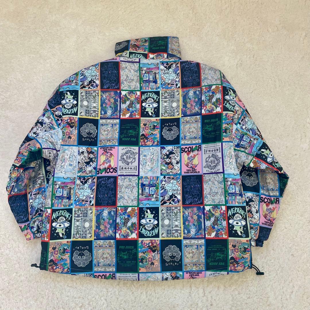 【新品】ScoLar柄 中綿ジャケット バッグ2つセット パッチワーク