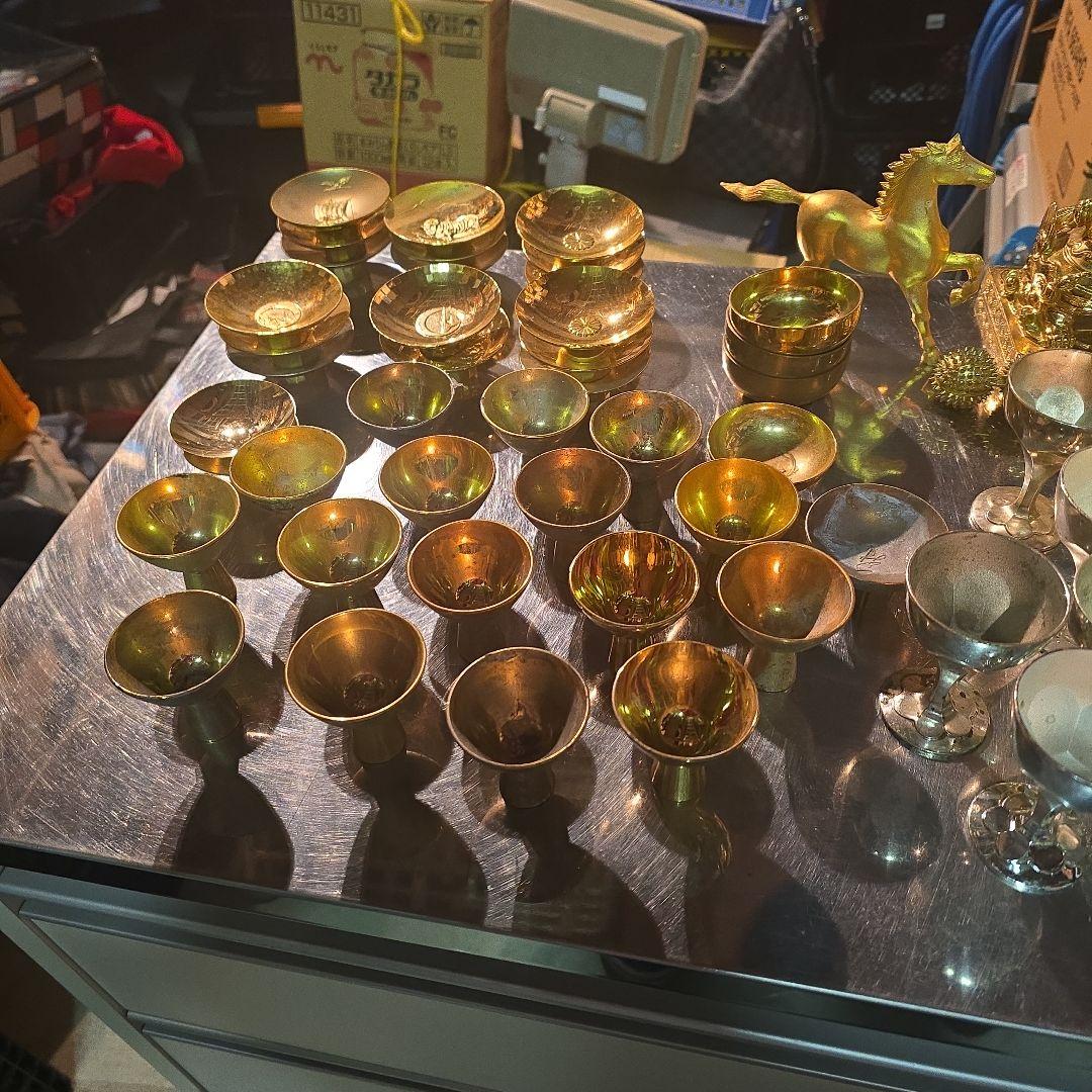 大量まとめ12.3キロ　金杯・銀杯・置物・24K・アクセサリーなど