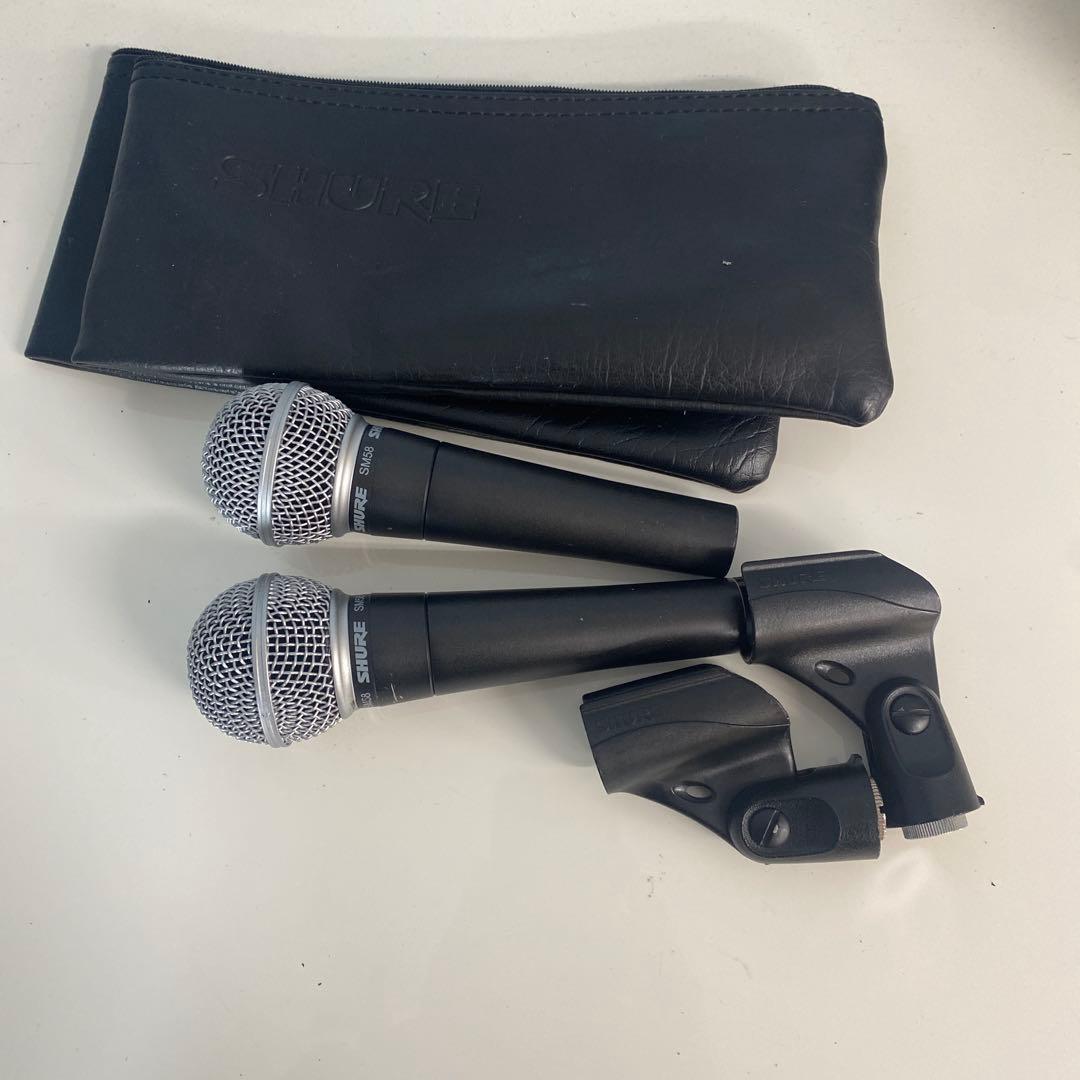 SHURE SM58 2本セット ホルダー付