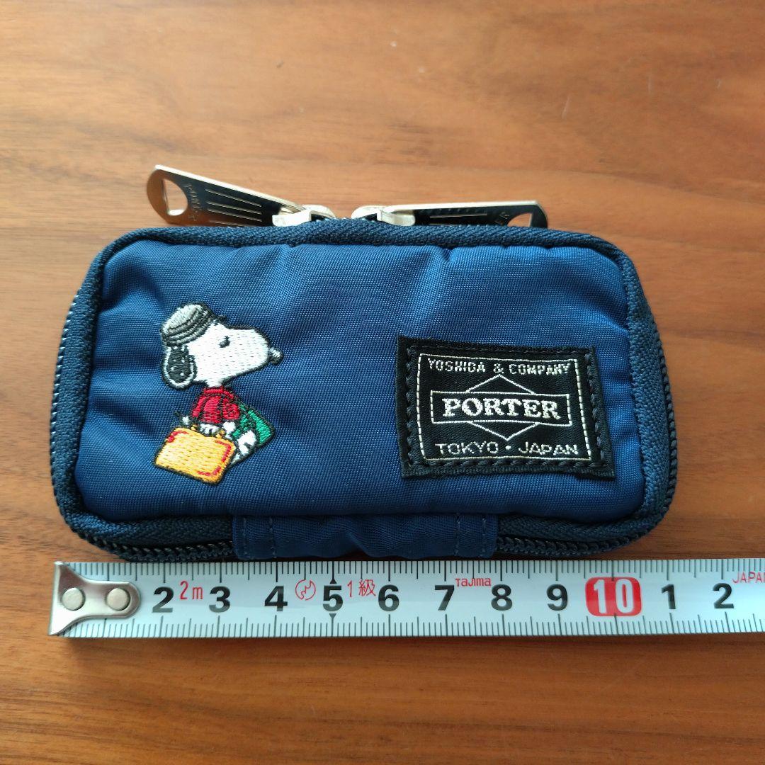 porter　スヌーピー　刺繍　ネイビー　キーケース