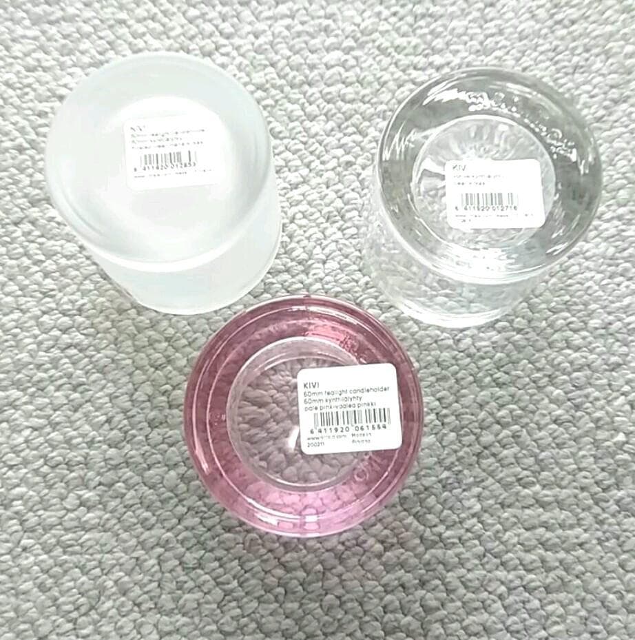 新品★廃盤　ペールピンク　KIVI　イッタラ　クリア　フロスト　3個セット