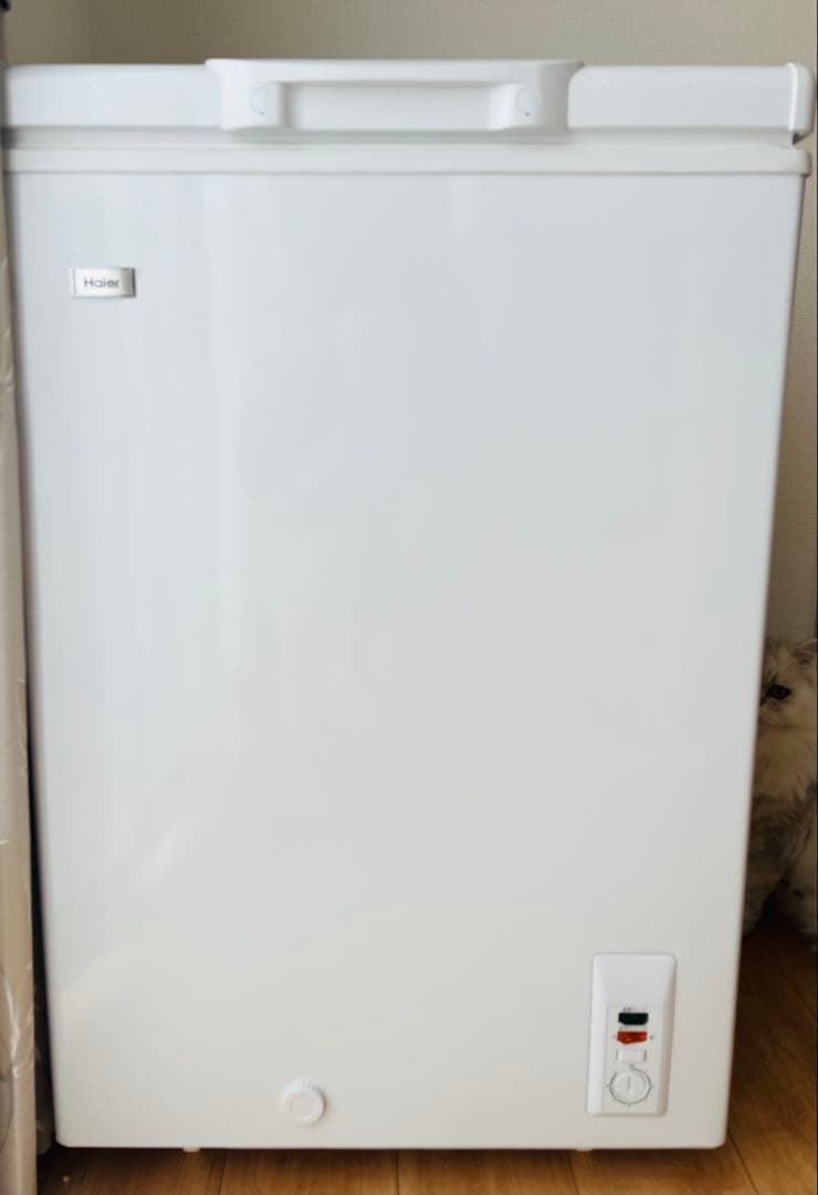 Haier 冷凍庫　ストッカー　ホワイト ワイヤーバスケット付き