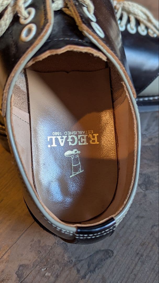 ウバザクラ｜REGAL SADDLE SHOES（グレー／ブラック）