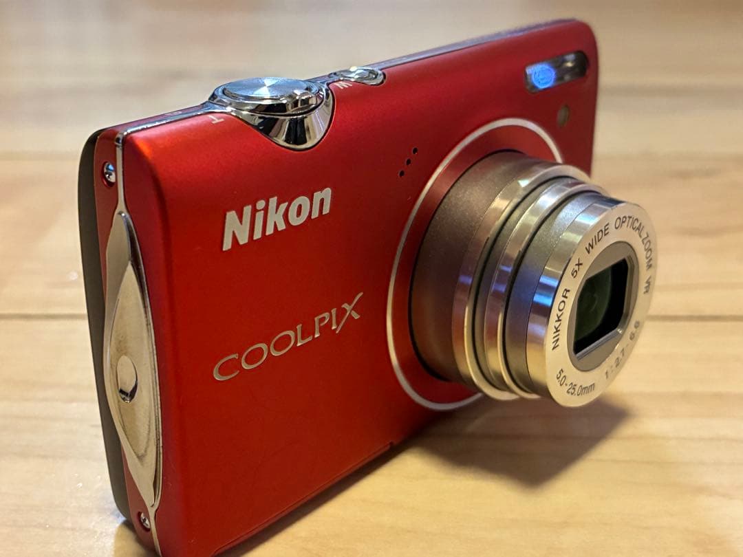 【美品】【動作品】Nikon COOLPIX S5100 クリアレッド デジカメ
