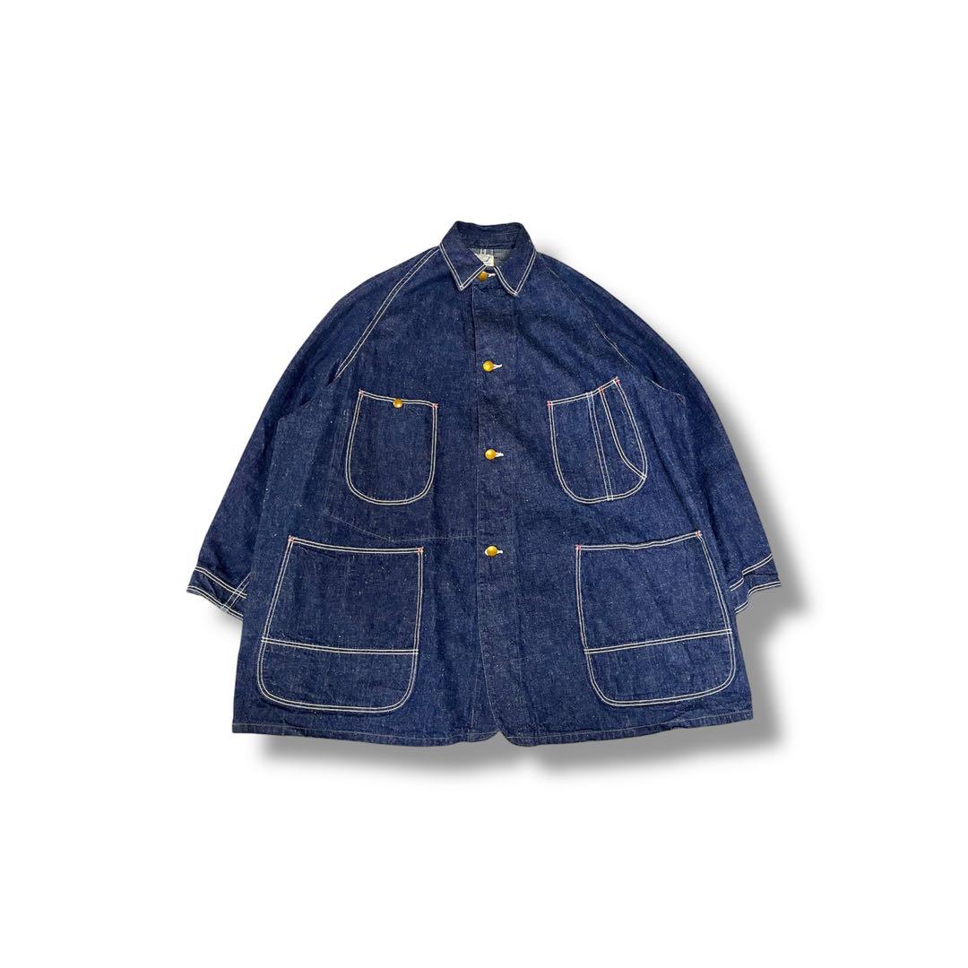 or slow 9oz オリジナルセルビッチルーズフィットデニムカバーオール F