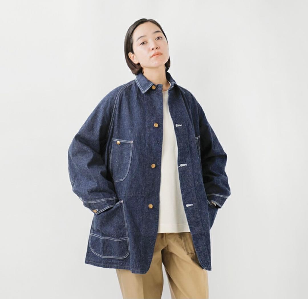 or slow 9oz オリジナルセルビッチルーズフィットデニムカバーオール F