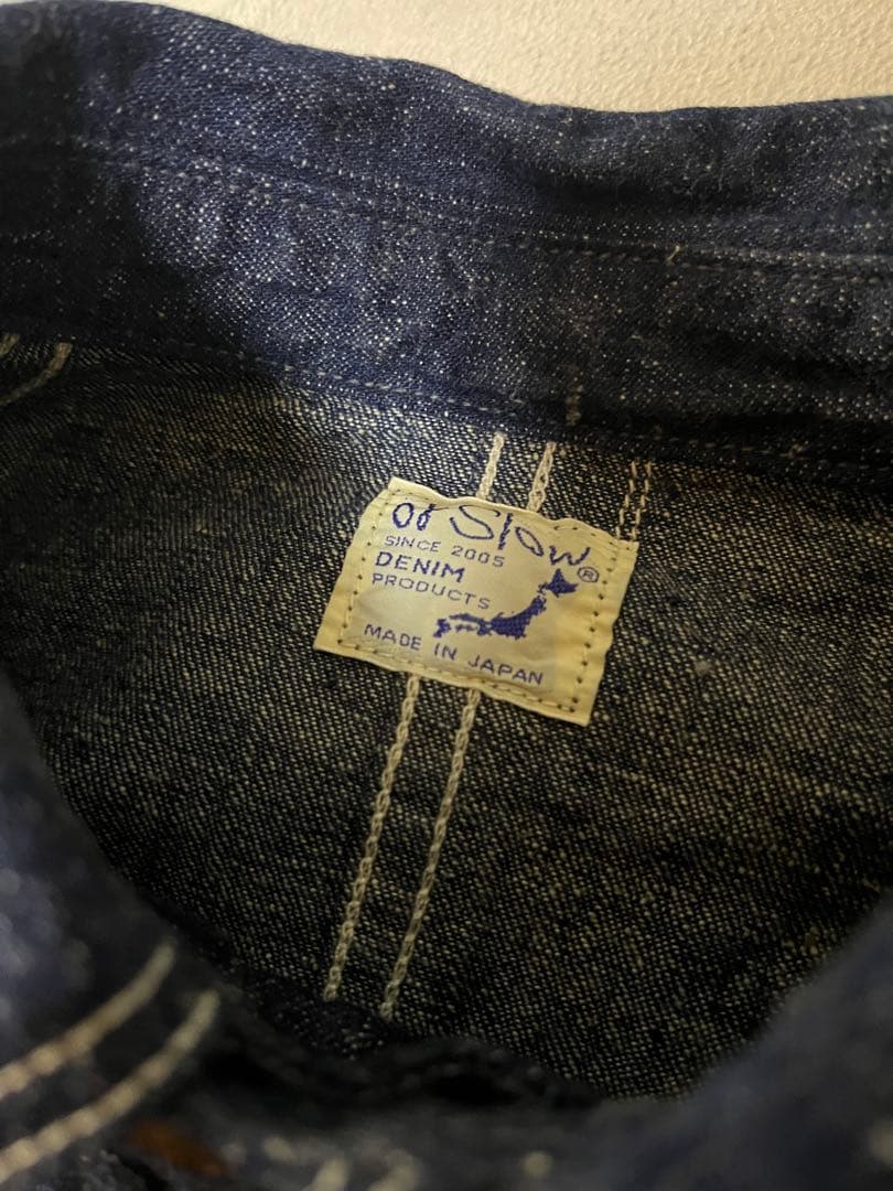 or slow 9oz オリジナルセルビッチルーズフィットデニムカバーオール F