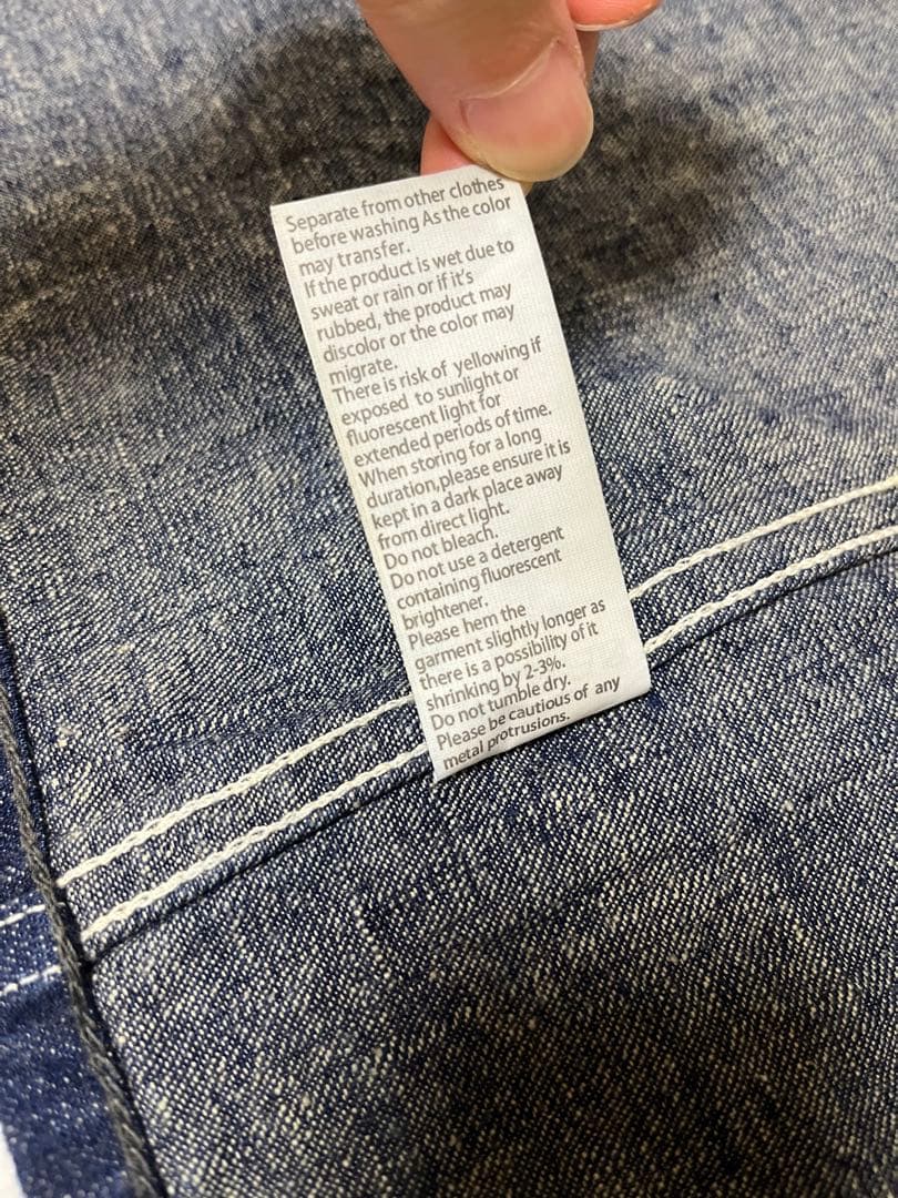 or slow 9oz オリジナルセルビッチルーズフィットデニムカバーオール F