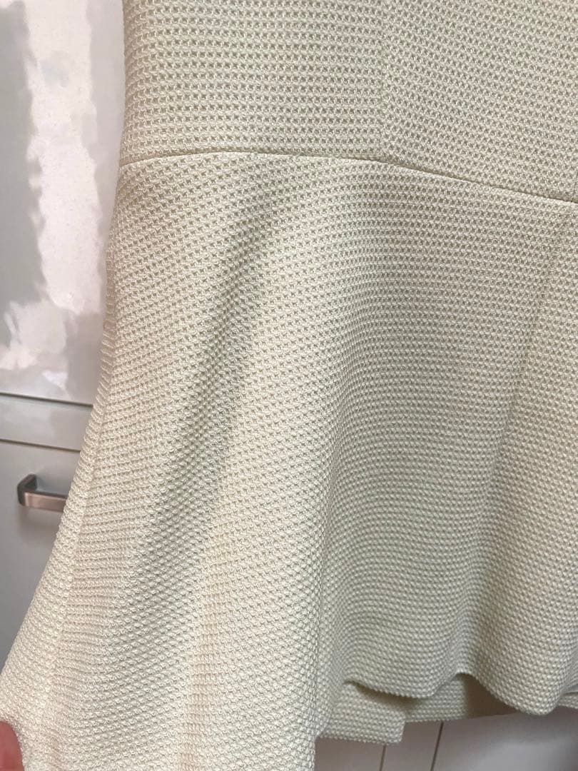 アナイ　ワッフルツイードペプラムジレ