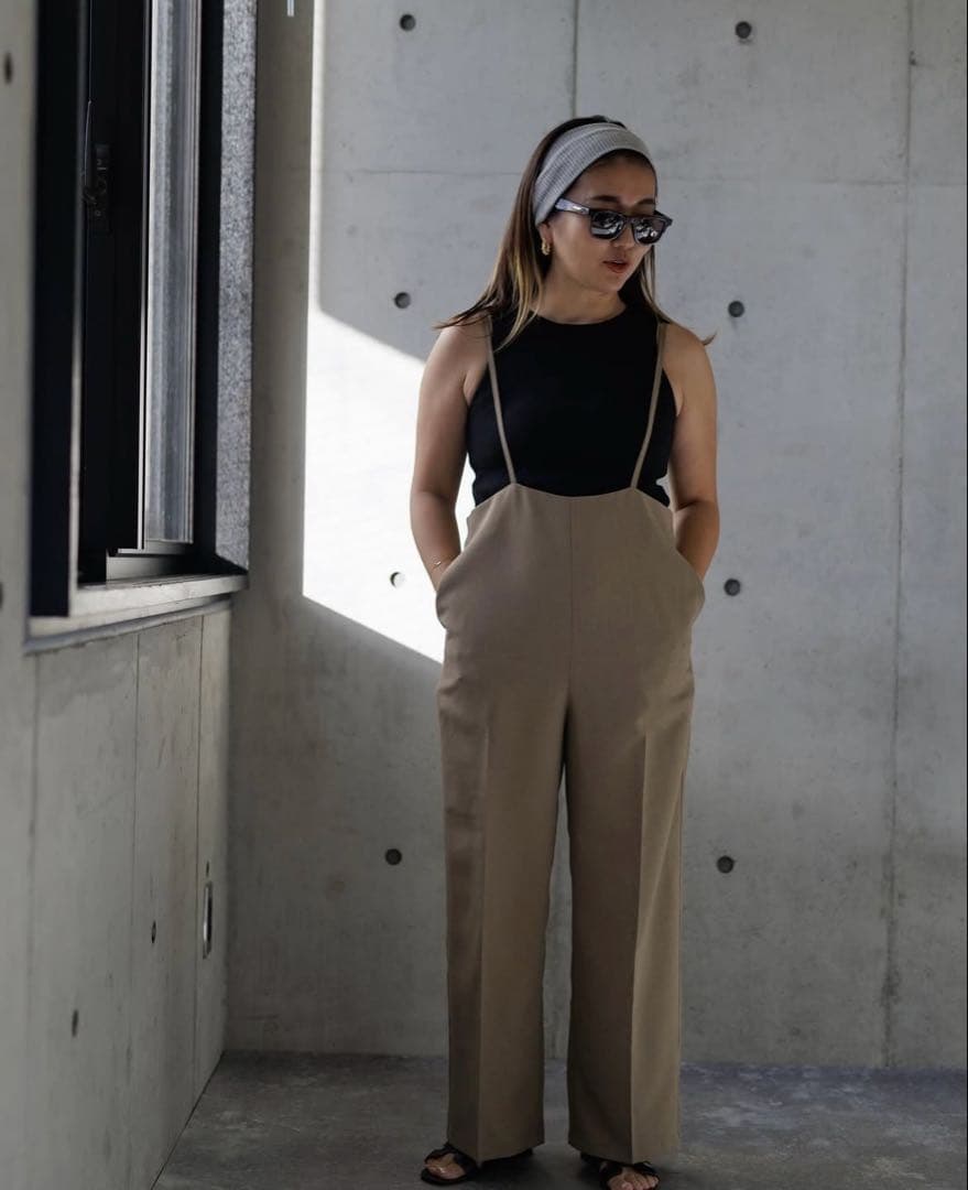 新品未使用　T. japan strap pants sand