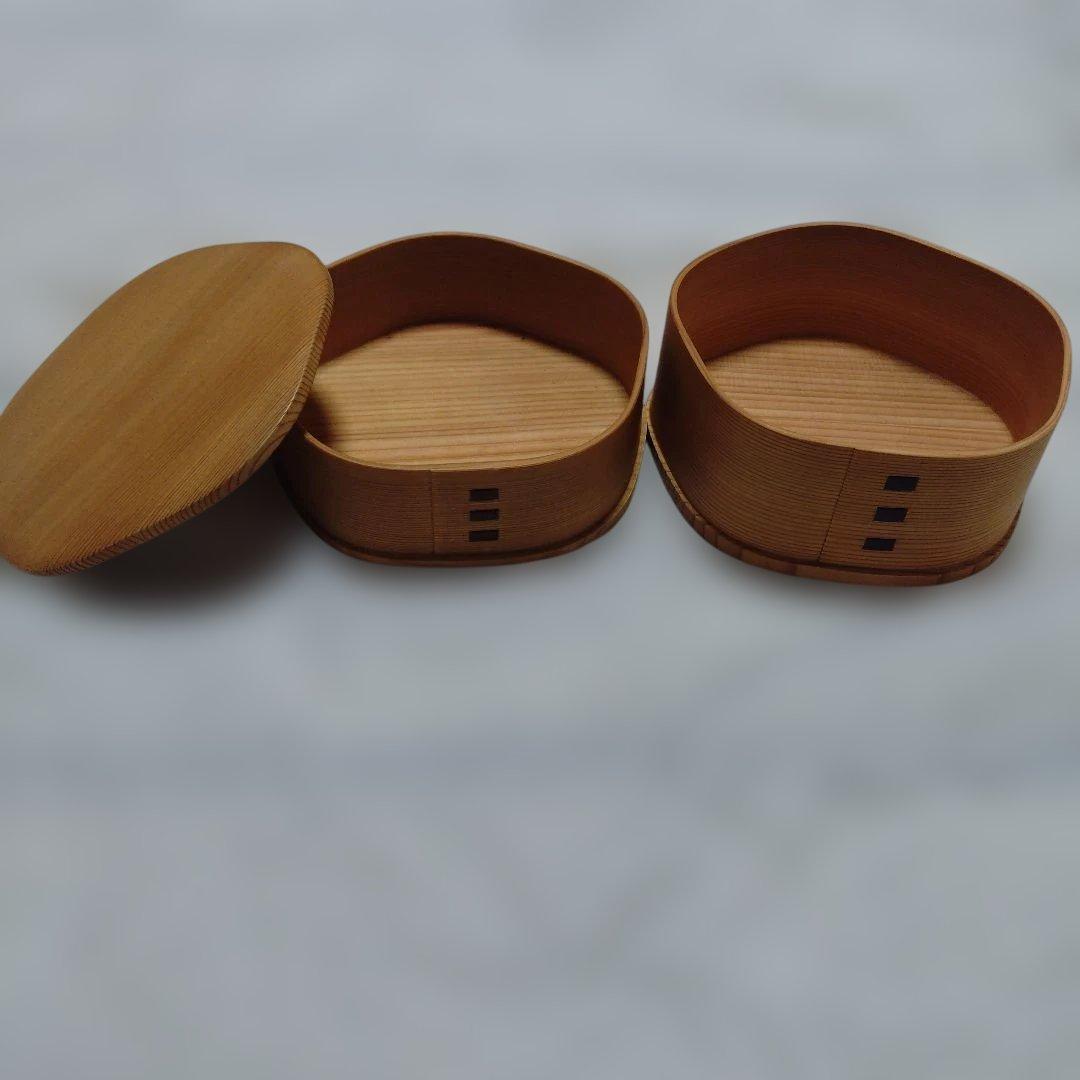 大館工芸社 曲げわっぱ梅花弁当箱2段