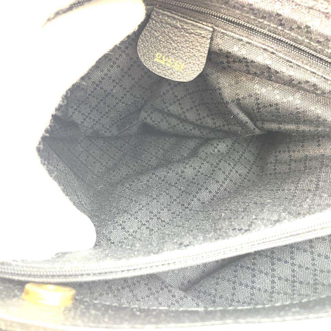 グッチ ハンドバッグ バンブー スエード ビジネス 黒 FM646