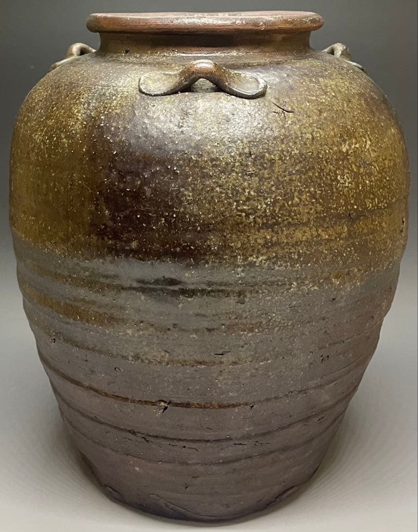 kyasu6770 　渡辺節夫　大海茶入　仕覆共箱(四方桟盛蓋)　V443