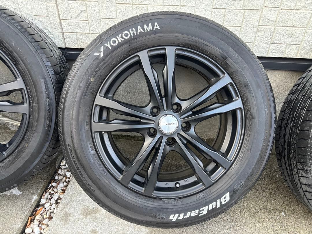 【24時間限定値下げ】17ブラックホイール＆225/60R17タイヤ4本セット