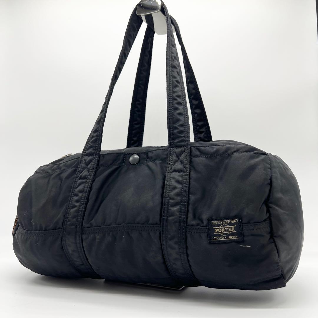 廃盤✨良品　PORTER　ポーター　ミニボストン　タンカー　黒　L　ドラムバッグ