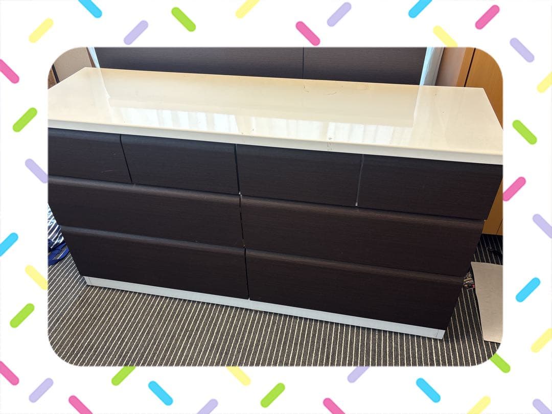 ニトリ ダークブラウンチェスト 送料込　　年末処分