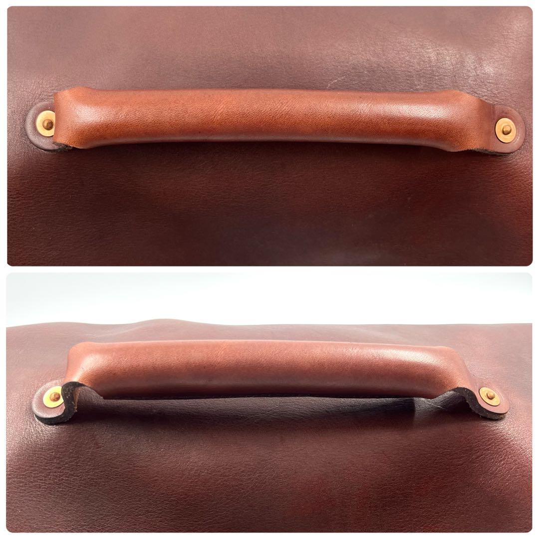 【美品】 vasco ダッフルバッグ 2way ブラウン オールドオイル レザー