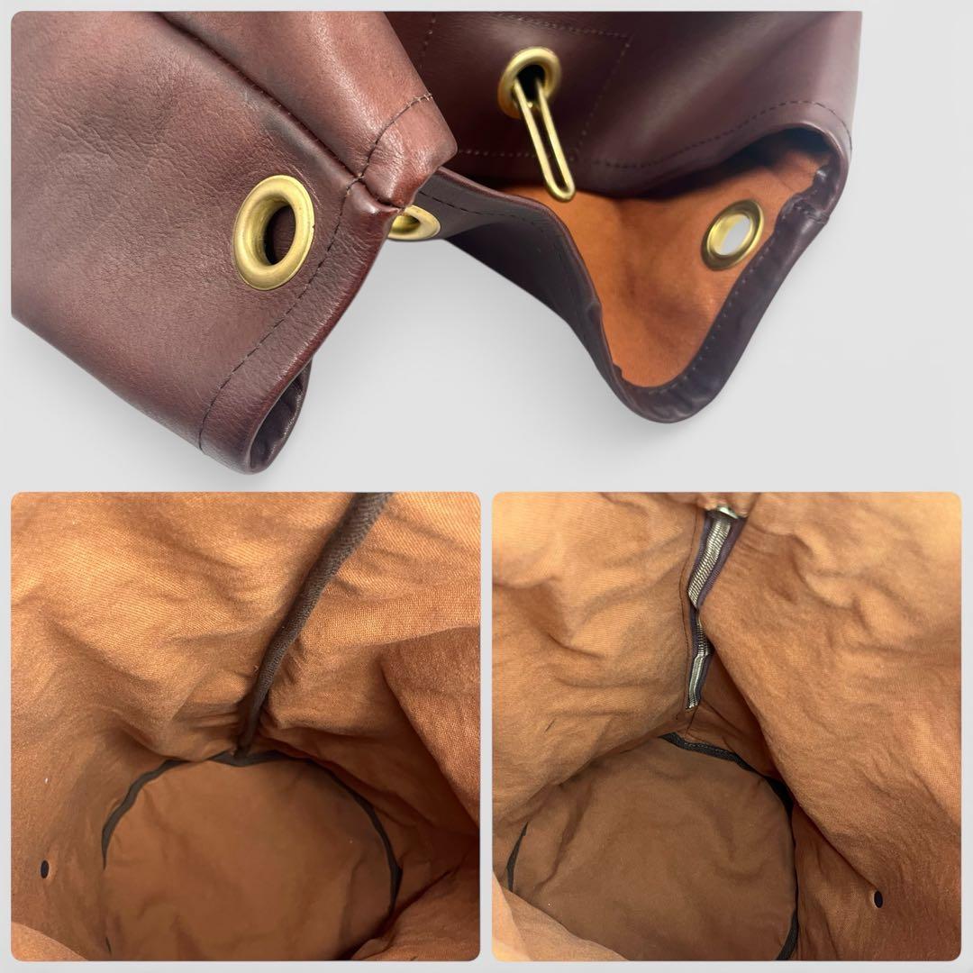 【美品】 vasco ダッフルバッグ 2way ブラウン オールドオイル レザー