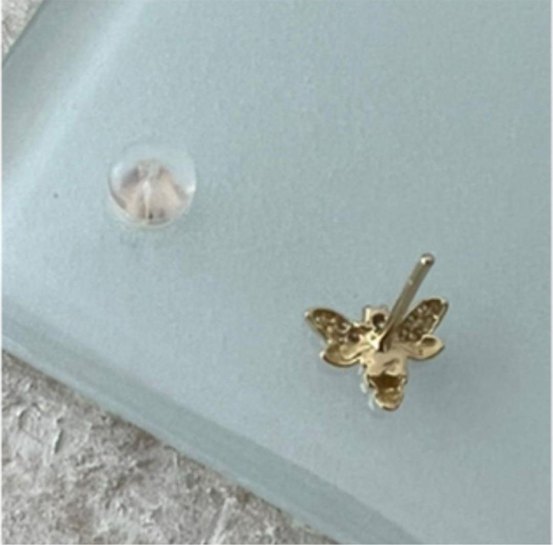 ペコ　K18YG 蜂　ミツバ　ピアス　片耳用