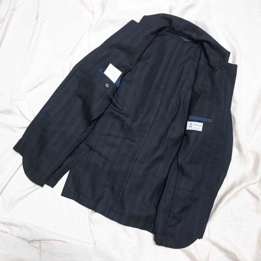 エリコフォルミコラErrico Formicola金ボタンテーラードジャケット紺