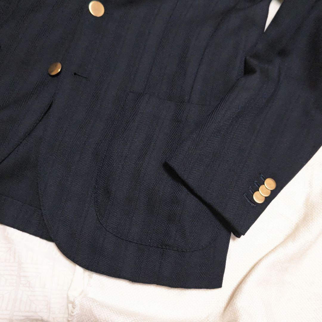 エリコフォルミコラErrico Formicola金ボタンテーラードジャケット紺