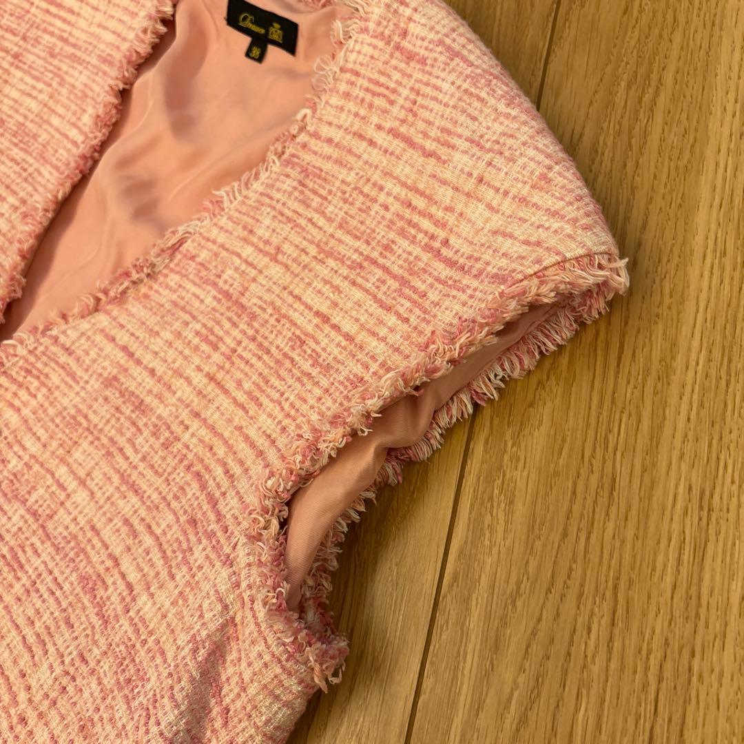 最終値下げ　美品　ドゥロワー drawer ベスト　ツイード