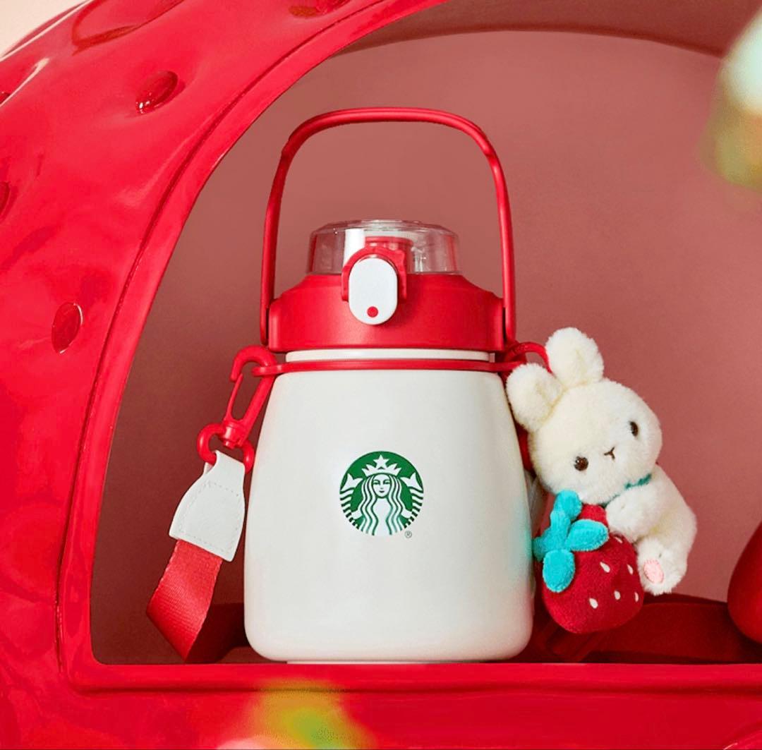 海外限定　スターバックス　ステンレス　タンブラー　いちごうさぎチャーム付き