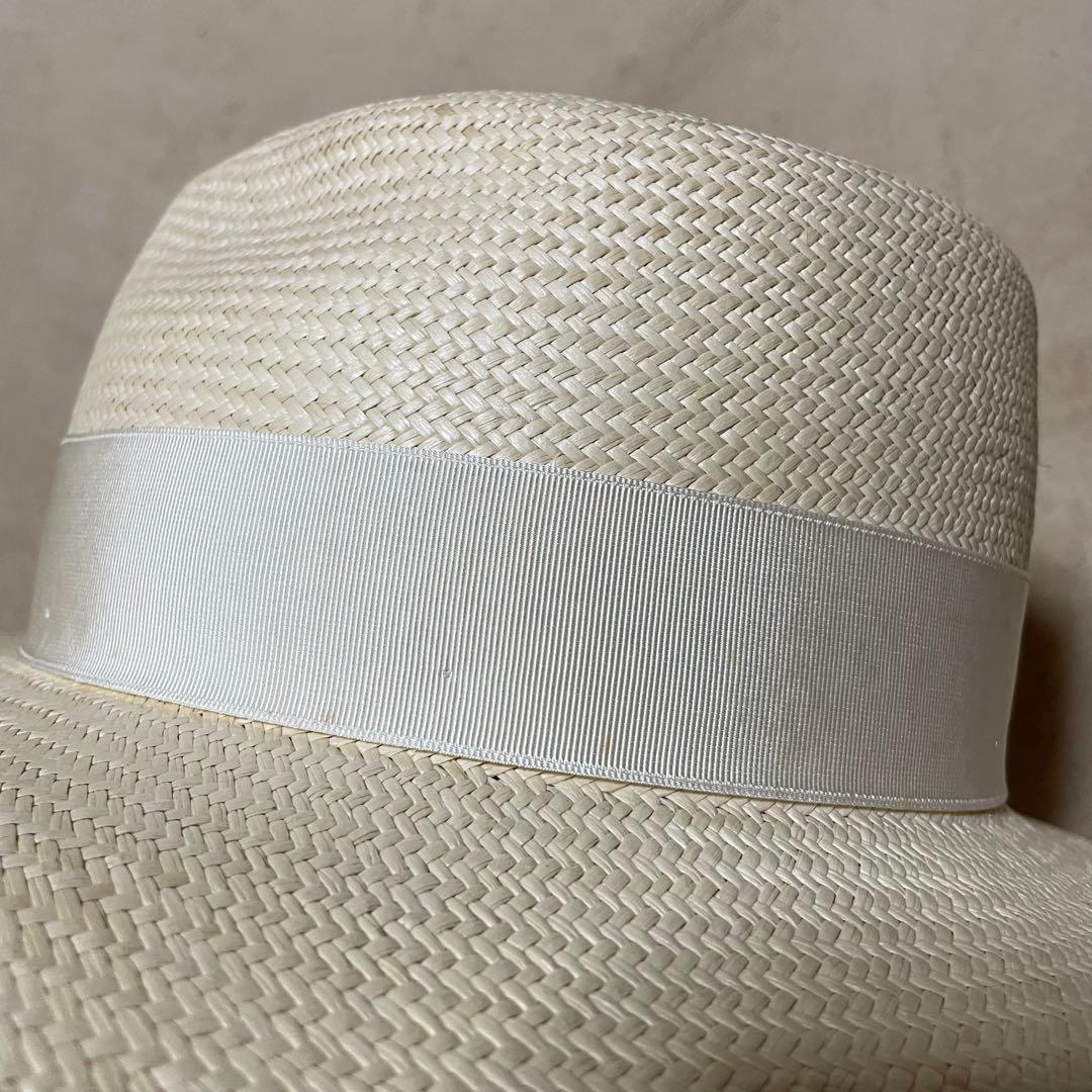 Borsalinoボルサリーノ パナマハット 箱付き　イタリア製　天然草