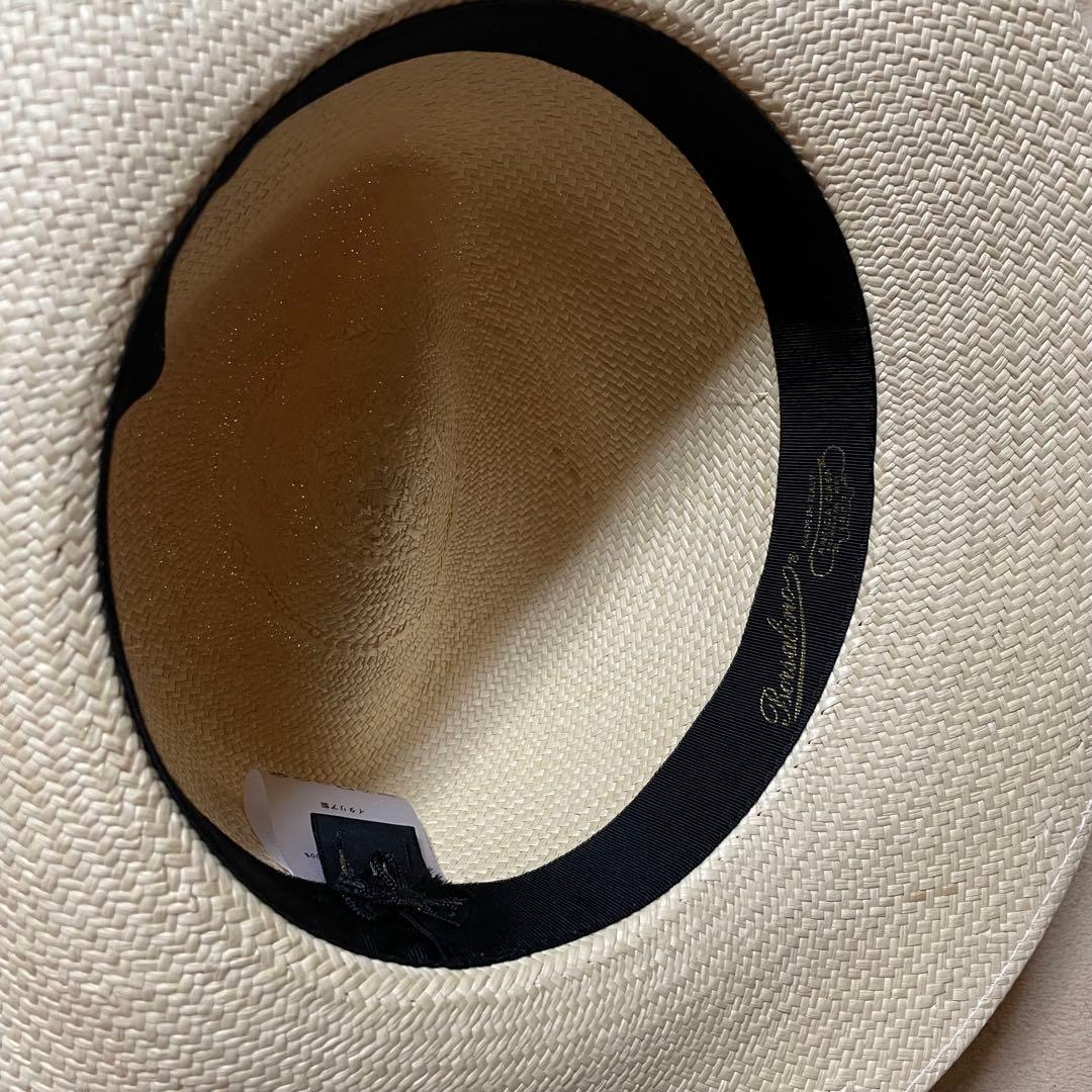 Borsalinoボルサリーノ パナマハット 箱付き　イタリア製　天然草