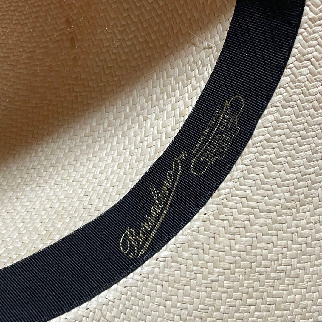 Borsalinoボルサリーノ パナマハット 箱付き　イタリア製　天然草