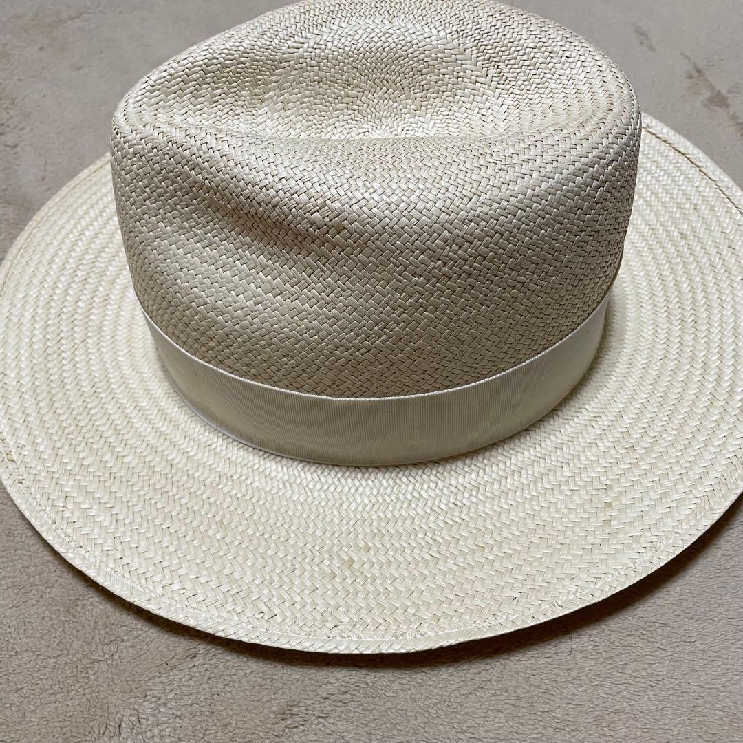 Borsalinoボルサリーノ パナマハット 箱付き　イタリア製　天然草