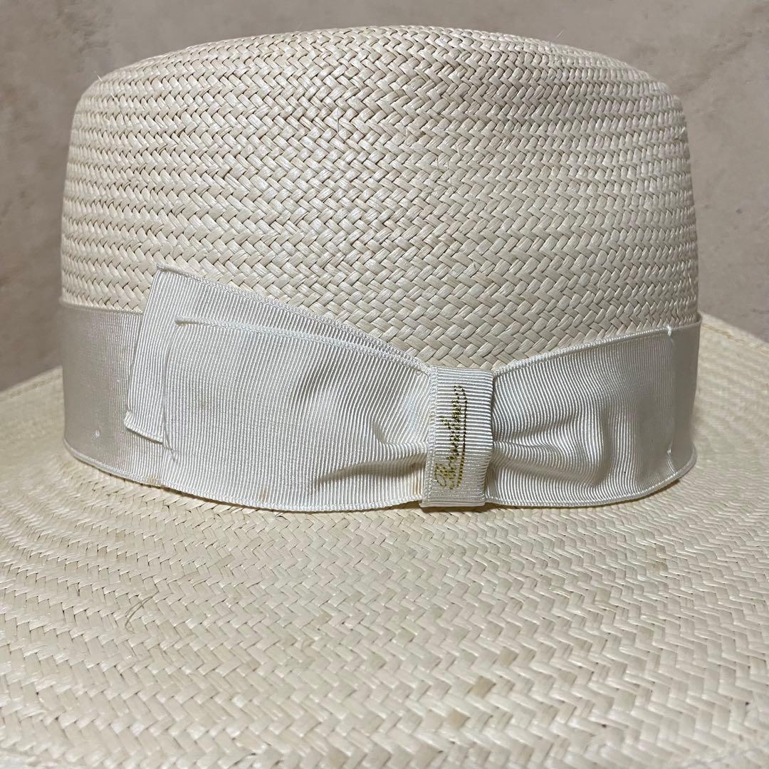 Borsalinoボルサリーノ パナマハット 箱付き　イタリア製　天然草