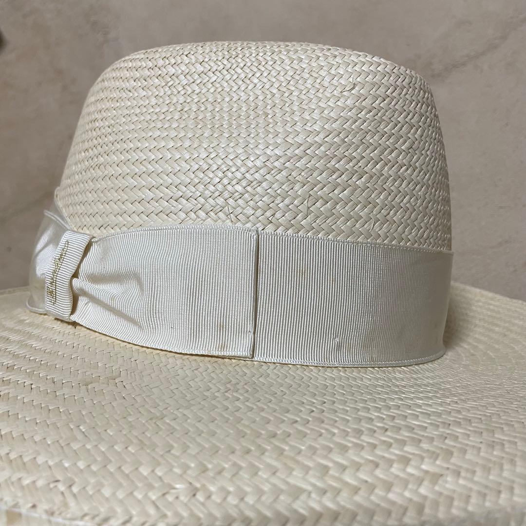 Borsalinoボルサリーノ パナマハット 箱付き　イタリア製　天然草