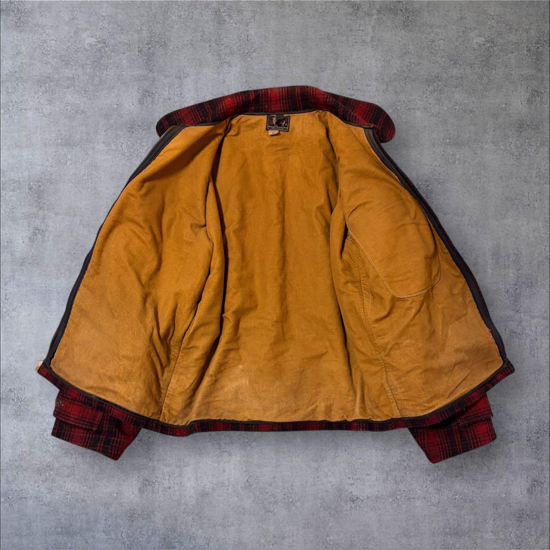 R*離様 【Woolrich】50s60sヴィンテージ黒タグチェック柄マッキーノ