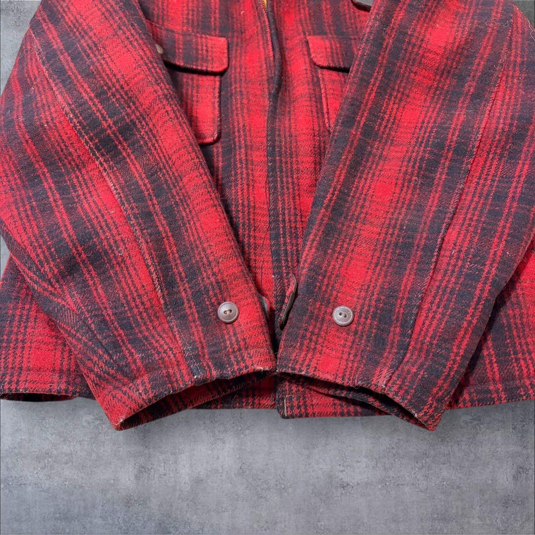 R*離様 【Woolrich】50s60sヴィンテージ黒タグチェック柄マッキーノ