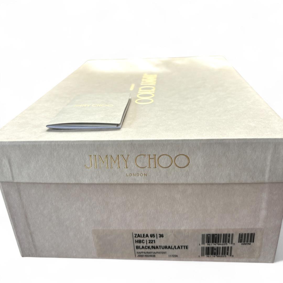 極美品 ジミーチュウ ZALEA 65 ミュール 黒×ベージュ 36 約23cm