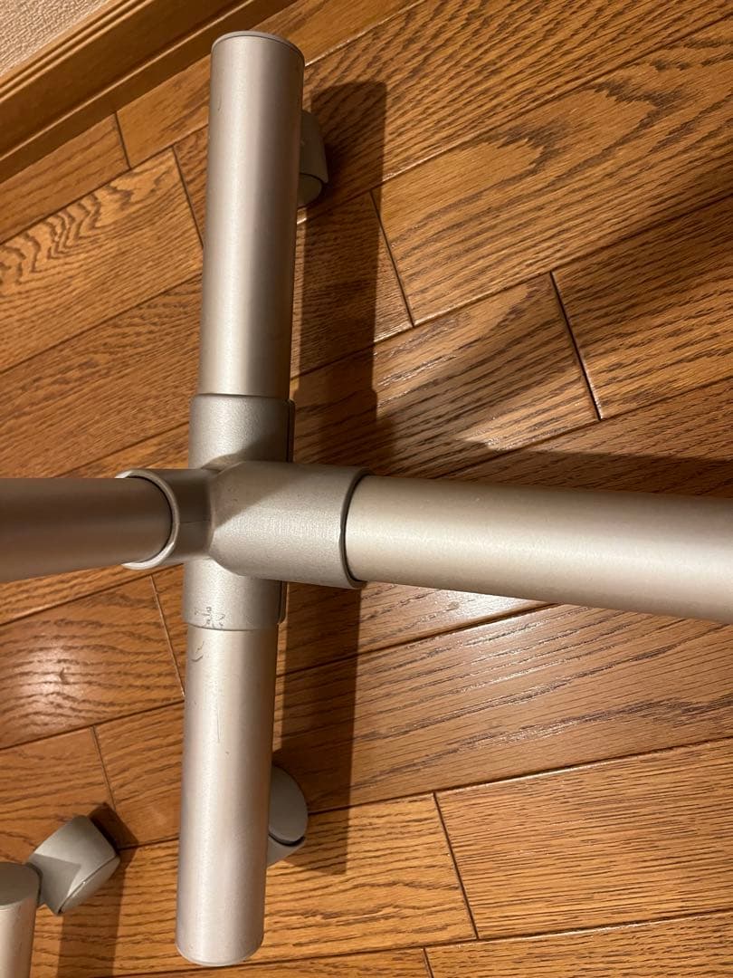 アルミ製　伸縮ハンガーラック　キャスター付　無印良品　廃番　3台