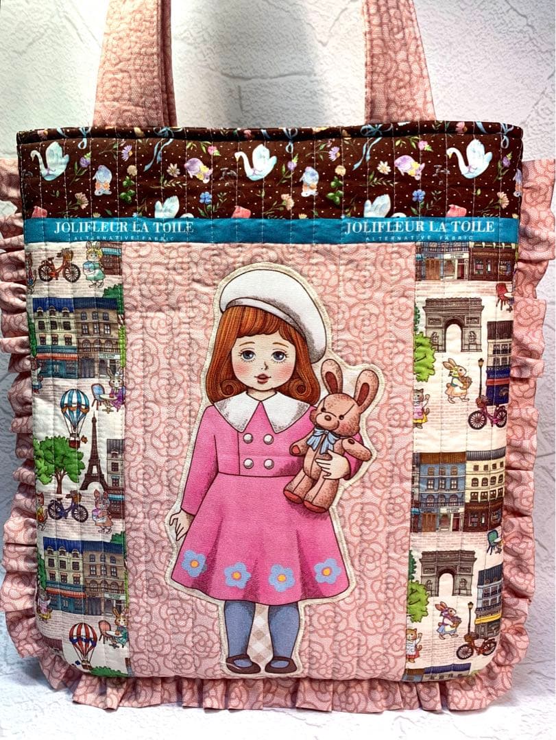 フリルバッグ ポーチ 2点セット ビッグコラコラ ジョリーフルール 女の子ピンク