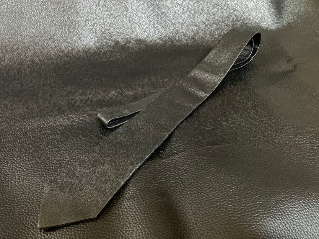 【希少】agnès b. アニエスベー　ブラックレザータイ